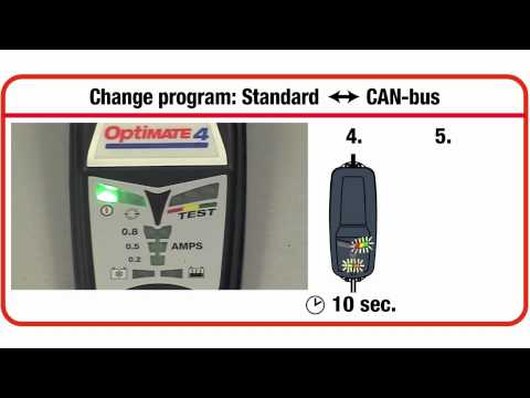 Standard to CAN-bus program change : OptiMate 4 Dual Program 