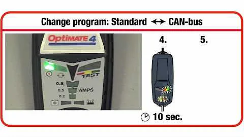 Standard to CAN-bus program change : OptiMate 4 Dual Program