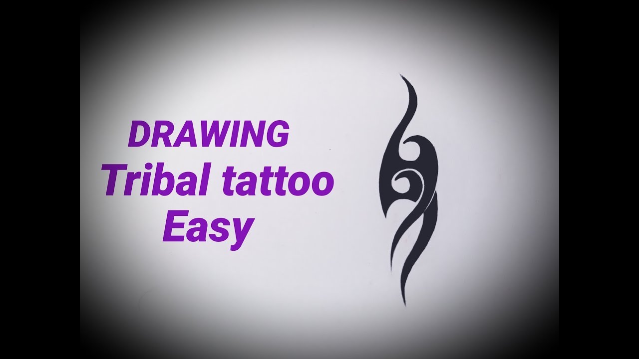 How To Draw A Tribal Tattoo Easy Design Step By Step Drawing Tribal Tattoos Designson Paper Simple