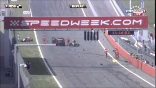 Roberto Merhi Nicholas Latifi Huge Crash Formula Renault Red Bull Ring Spielberg 2015
