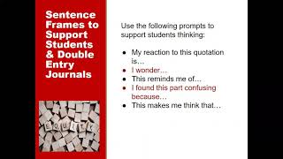 A During Instruction Vocabulary Strategy: Double-Entry Journals Update