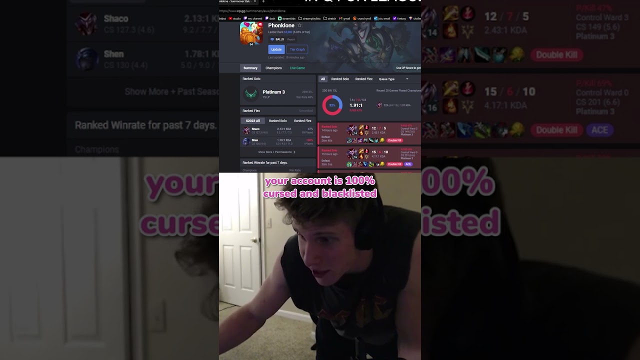 Chaseshaco checks out Shaclones OP.GG 