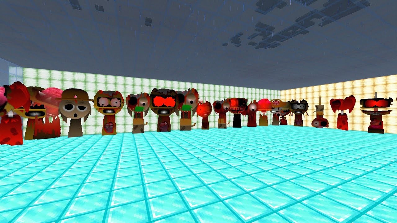 In the Rain, My Sprunki Garnold and Tunner Phase 1-10 Attacked Me in Minecraft!