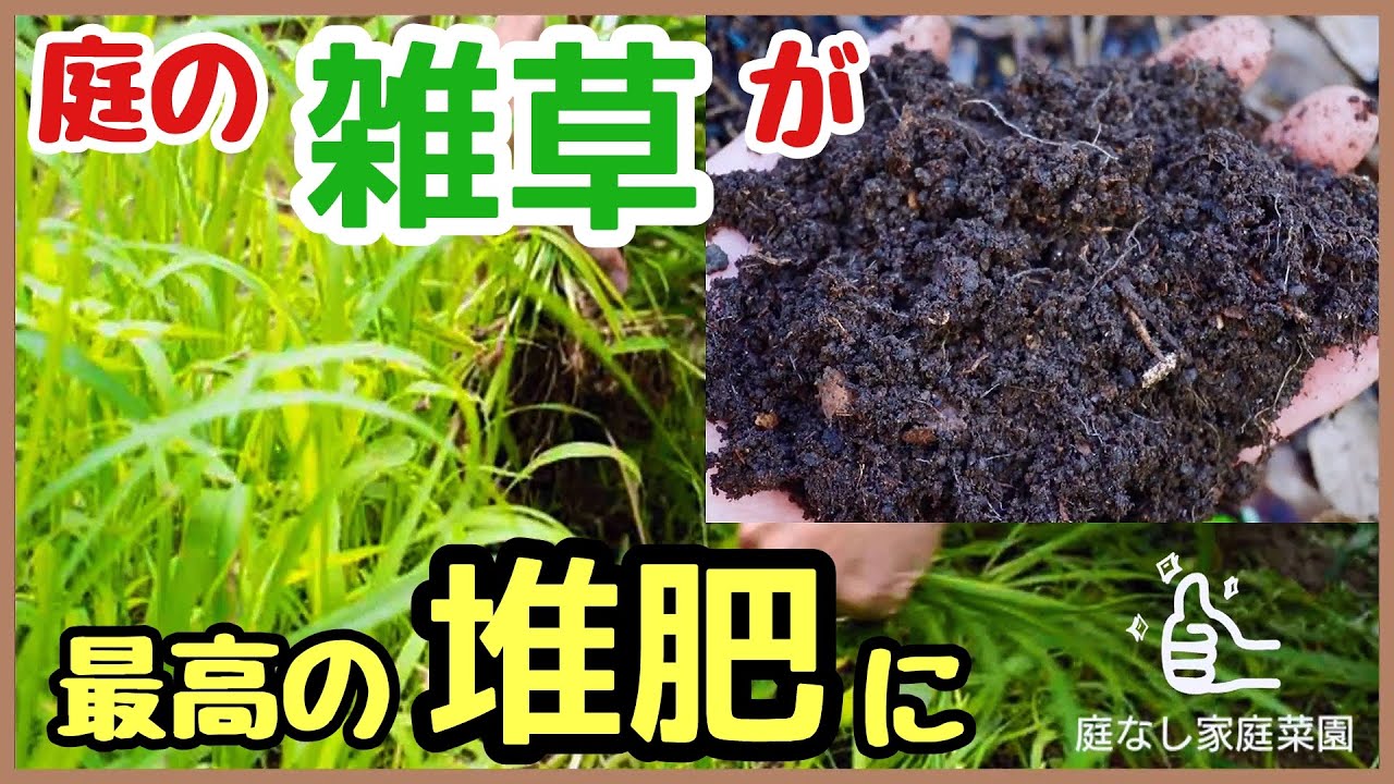 雑草は捨てるな!庭の雑草をふわふわの堆肥に変える最強の秘訣♪【家庭菜園・雑草堆肥の作り方】