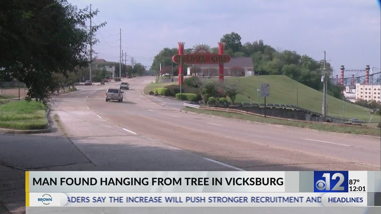 Man found hanging from tree in Vicksburg wooded area - YouTube