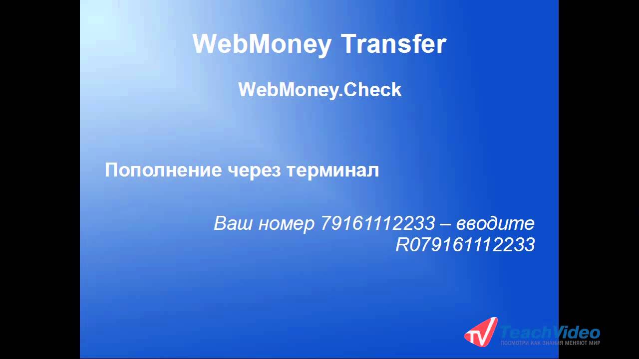 Сервис WebMoney.Check