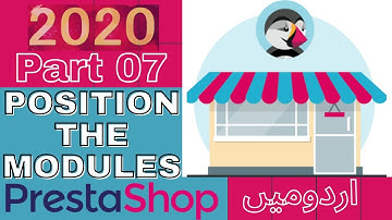 Part 07 How to Build an eCommerce Store with Prestashop in Urdu/Hindi: How to Position Modules