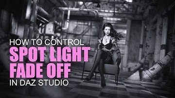 How To Control Spot Light Fade Off In DAZ Studio - Video Tutorial