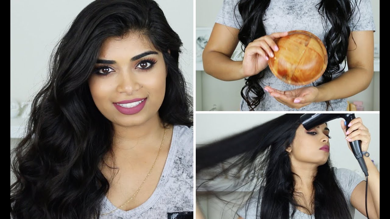 HOW TO Coconut Oil Hair Treatment My Blow Dry Routine