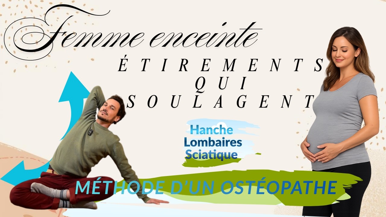 Grossesse sans douleurs🤰✨Étirements des fascias pour soulager bassin, hanches, lombaires & sciatique