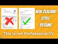 How to make new zealand style resume  cv  learn to fool recruiter  bm maniya  new zealand vlogs