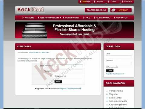 KeckHost Client Login