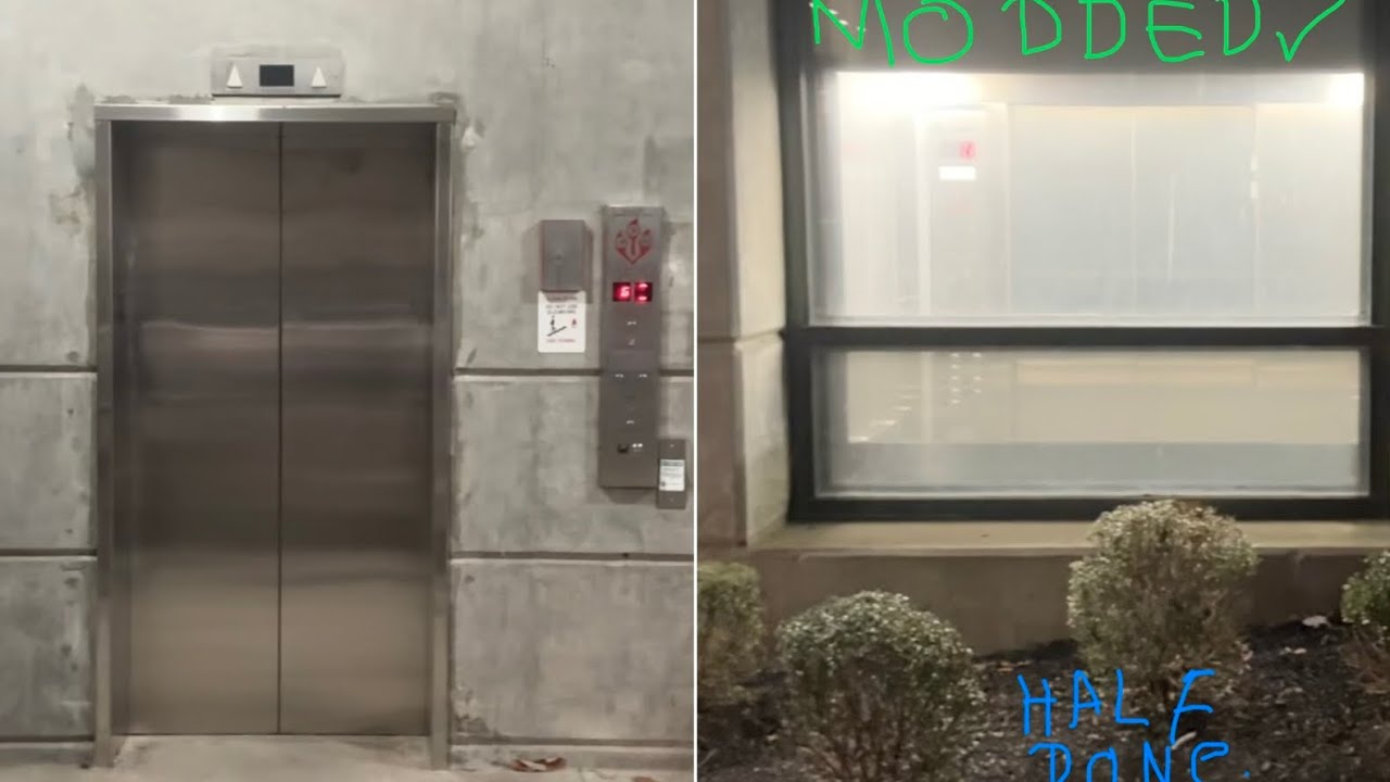 The Elevator is Half Done by MODDED WITH MURPHY At the Baptist, Parking Garage, Louisville Ky, S.M.