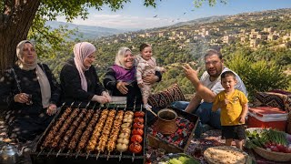 الى أجمل مناطق لبنان 🇱🇧مشاوي لحم بلدي على نار الحطب  بجو العائلة الريفية الأصيلة ❤️  