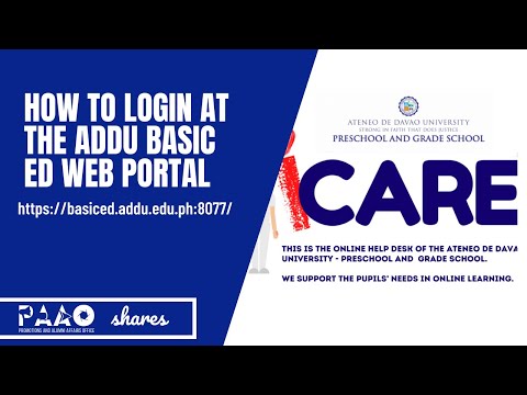 How to log in at the ADDU Basic Ed Web Portal by iConnect Staff Claire