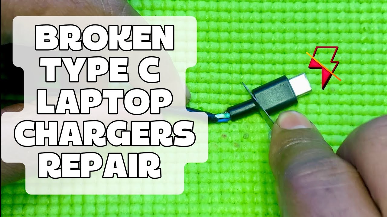 Simple repair for a broken type c laptop charger 