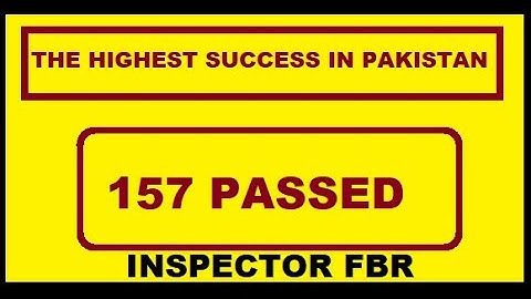 Descriptive Test Result #IIR #Inspector Inland Revenue #1st Position #FBR #Federal Board of Revenue