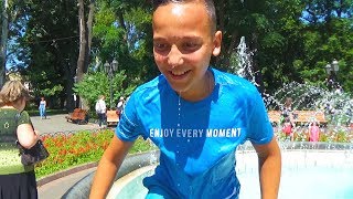 ЧЕЛЛЕНДЖ КВЕСТ новый FIDGET SPINNER Ниньдзя трюки на ГИРОБОРДЕ ОДЕТЫМ в ФОНТАН необычный МЯЧ VLOG