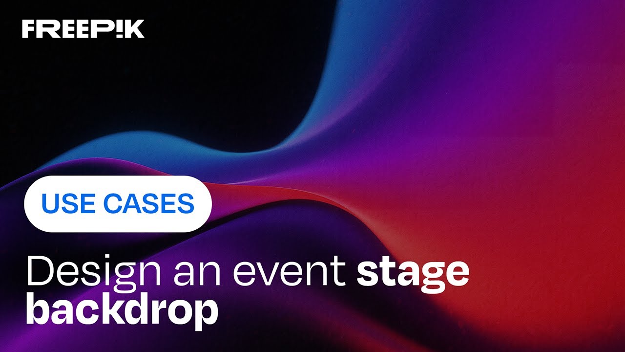 Generate event stage backdrop designs with AI | Freepik Use Cases