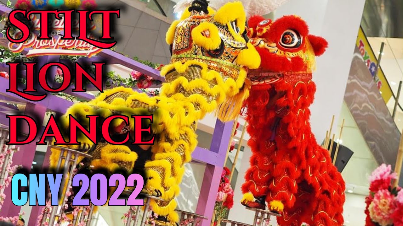 STILT Lion Dance Performance at Paradigm Mall Johor Bahru Malaysia