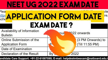 NEET 2022 Application Form & Exam Date ( ? MAY ) Announced || Official Notice Released 🔥🔥🔥
