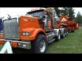 Western star heavy haul truck w a huge dual lane trailer