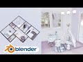 3D ТУР по квартире АРХВИЗ в Blender квартира и следящая камера