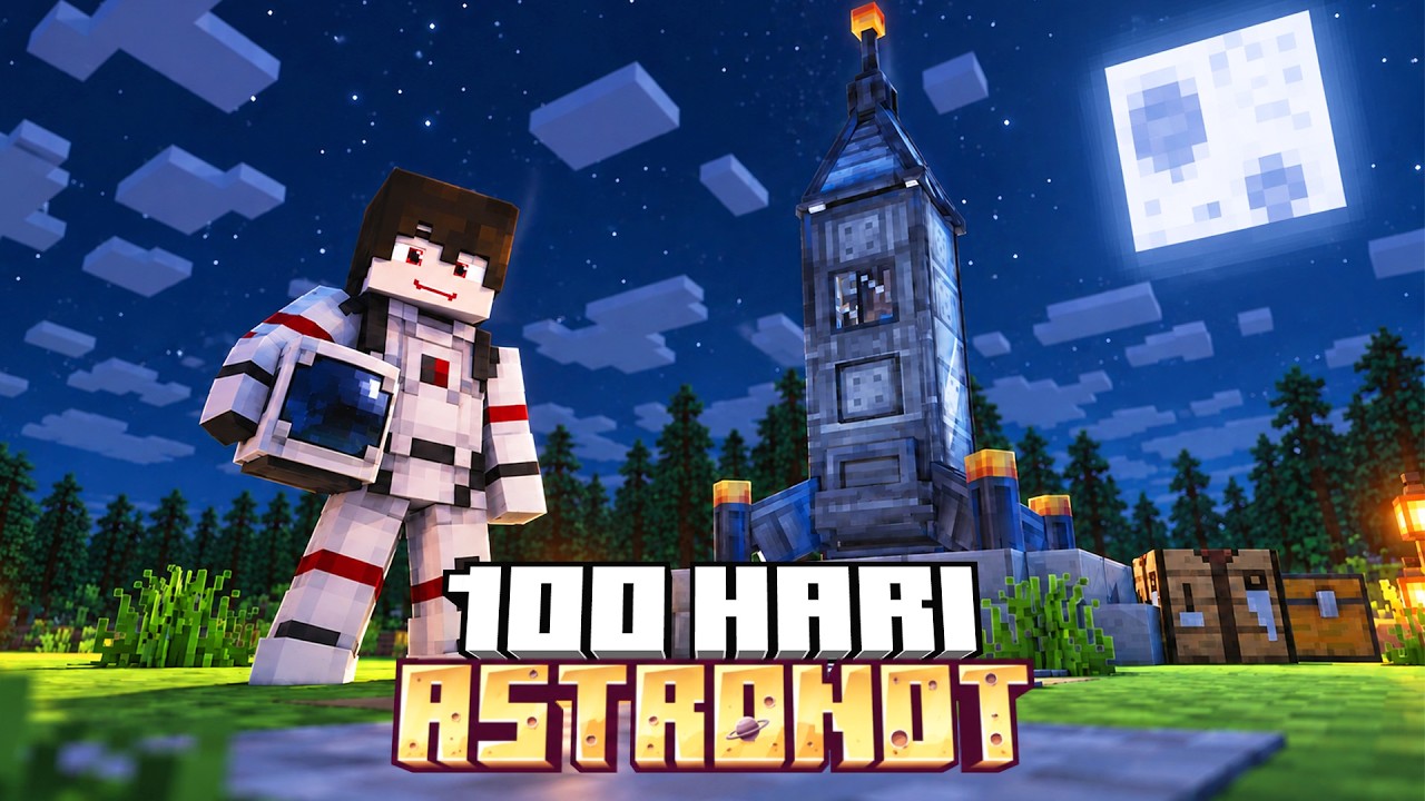 100 Hari Astronot di Minecraft
