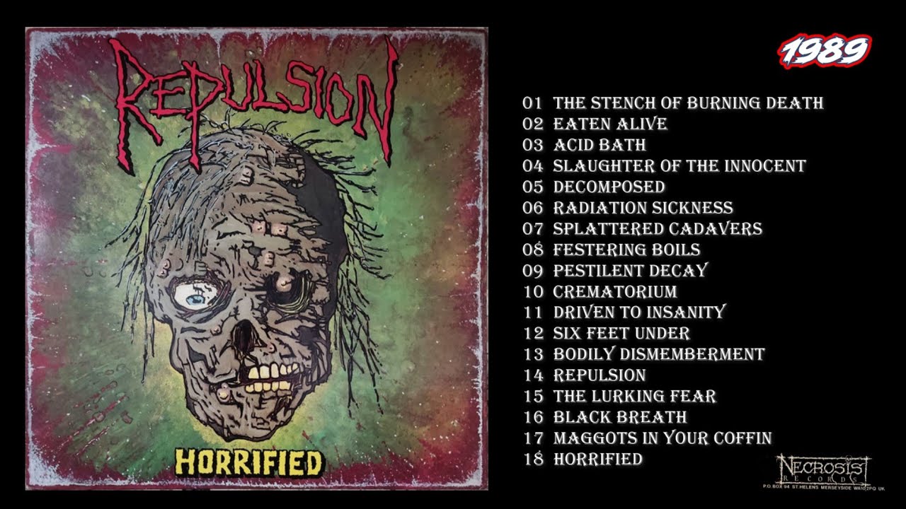 Repulsion - Horrified (1989) Full Album, Death Metal - Grindcore
