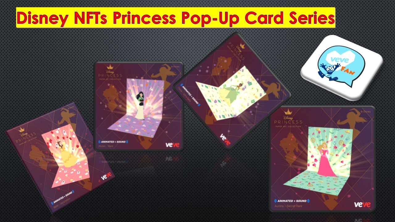 VeVe NFTs Disney Princess Pop Up Card Series