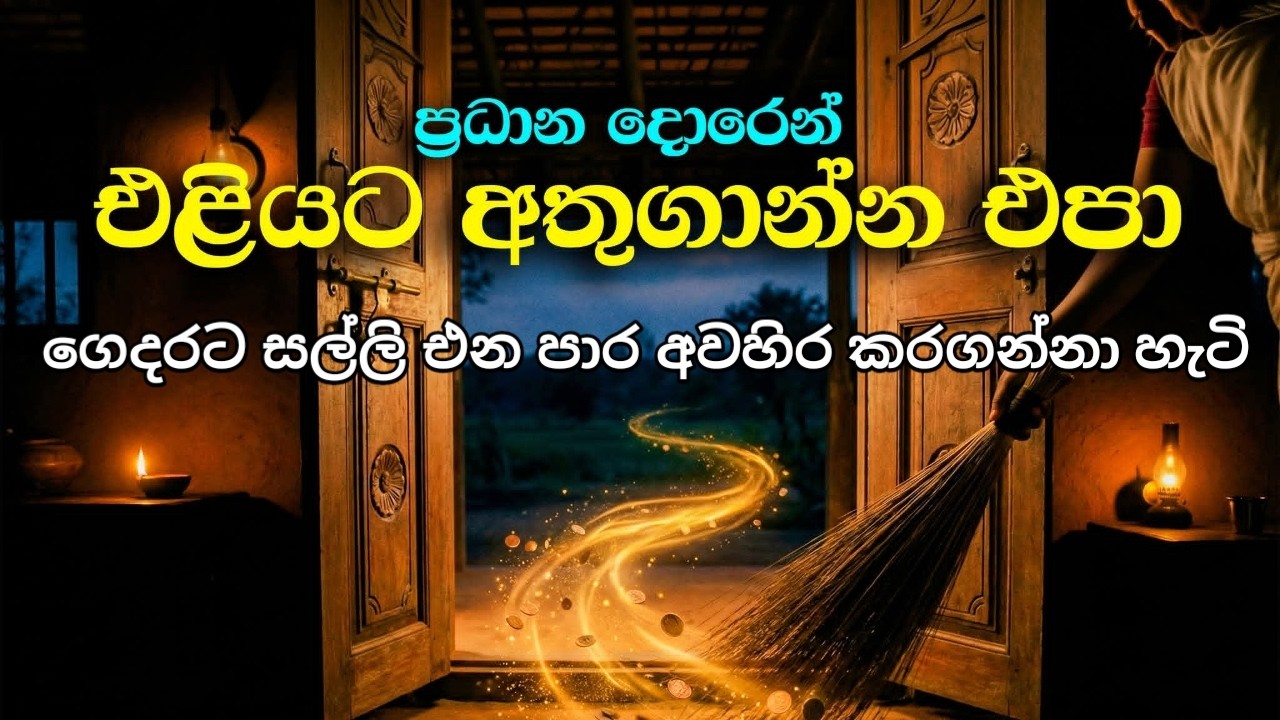 ප්‍රධාන දොරෙන් කුණු දානවාද? නැත්නම් ඔබේ ධන වාසනාව එළියට දානවාද? 😱💸