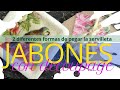 JABONES DECORADOS CON DECOUPAGE   -2 DIFERENTES MANERAS DE PEGAR Y SELLAR  diy