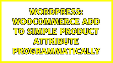 Wordpress: Woocommerce add to simple product attribute programmatically