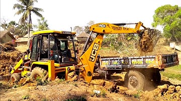 Jcb 3dx Backhoe Machine Loading Mud In Old PowerTrack Plus 434 DS Tractor | Jcp Machine | Jcb Video