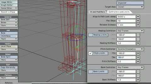 LIGHTWAVE RIGGING TUTORIAL - ZIG RIG 02.05 LEGS  - MOTION LIMITS