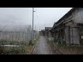 [Walking in the Rain] Rainfall Walk in Japan Tsubame,Rain Ambience