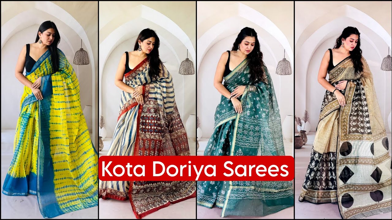 New Collection Kota Doriya Sarees | Kota Cotton Sarees #kotasarees #kotadoriya #sareefashion 
