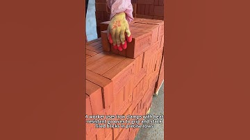 Brick Stacking Method｜Iron Clamp Technique + Construction Material Handling