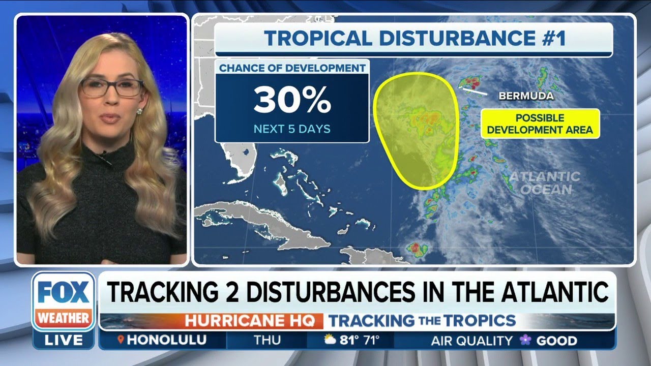 Two Areas Being Monitored For Tropical Development