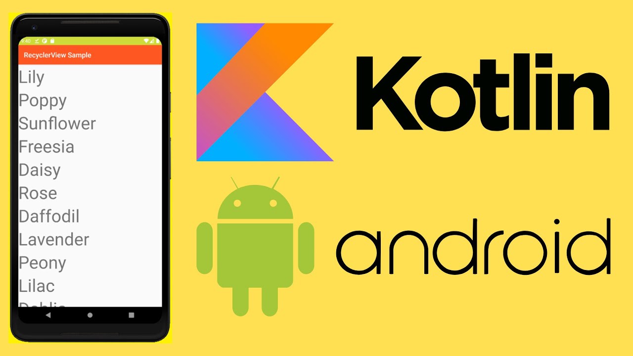 Simple Recyclerview - Kotlin Android App Development