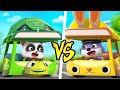 The Tortoise and the Hare | Rabbit Bus vs Turtle Bus | Kids Songs | BabyBus -Cars World