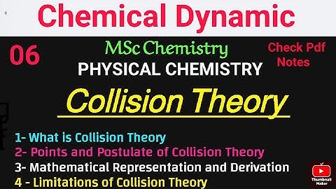 Collision Theory-postulate Derivation Limitation #mscchemistrynotes#chemicalkinetic@itschemistrytime