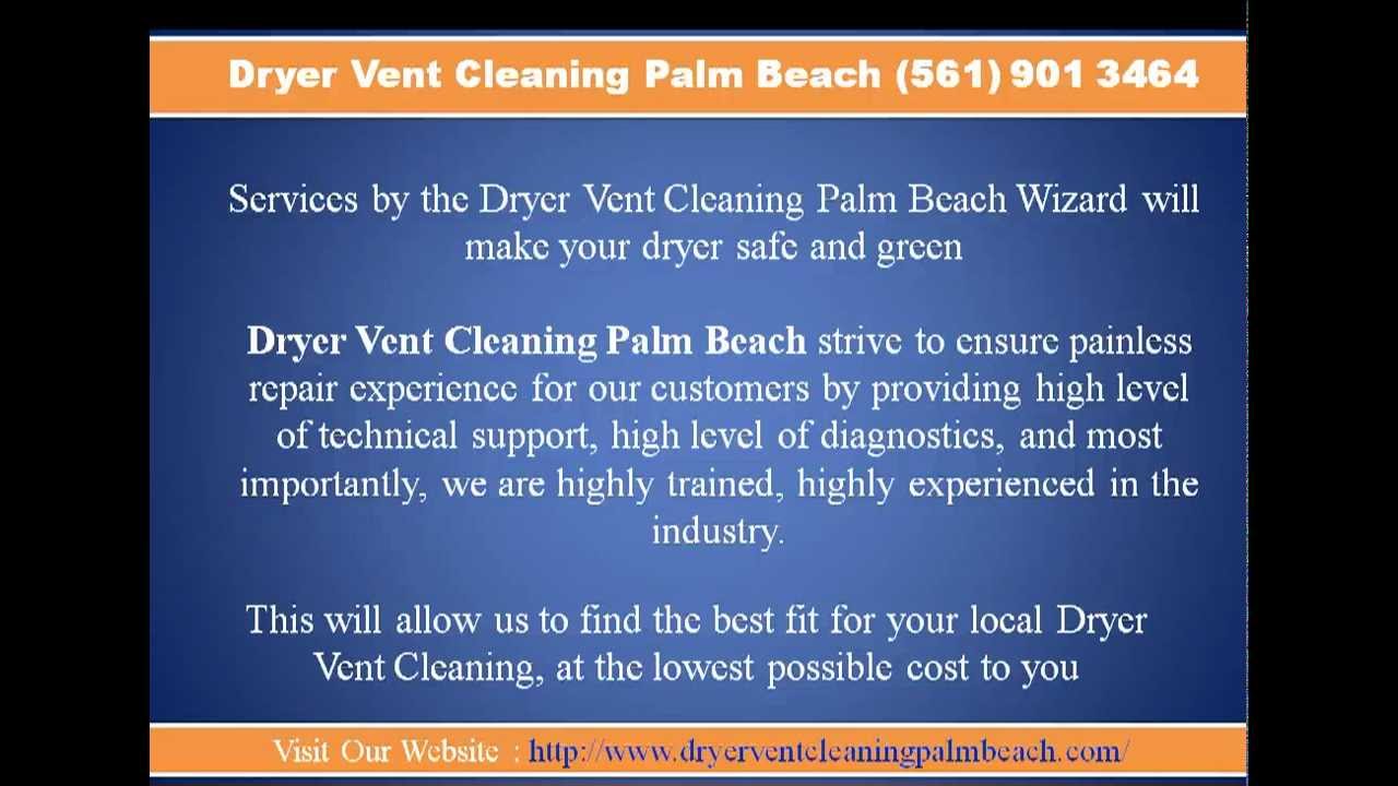 Dryer Vent Cleaning Palm Beach YouTube