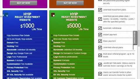 how i can make hyip  website
