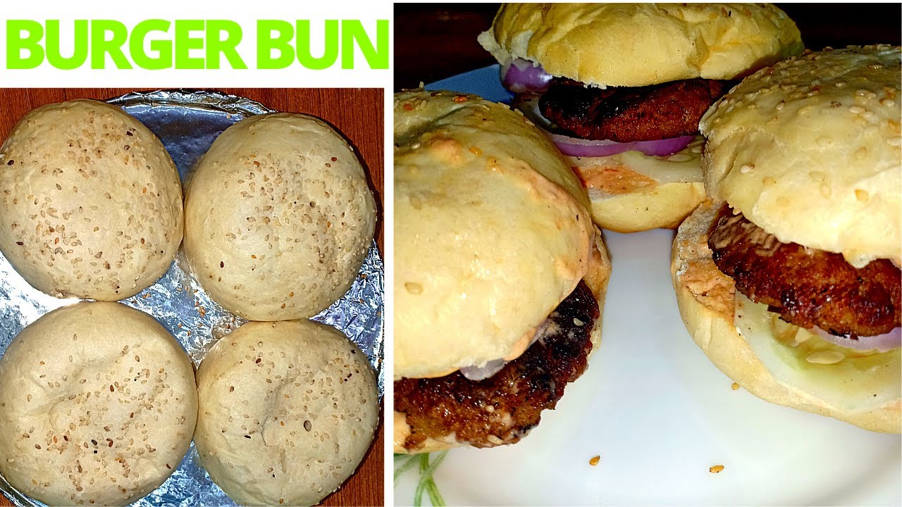 Without oven home made Burger Bun চুলায় তৈরি সফট বনরুটি Burger
