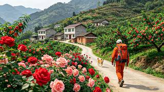 Real Chinese Countryside: Hidden Paradise Village Full of Roses and Ripe Cherries