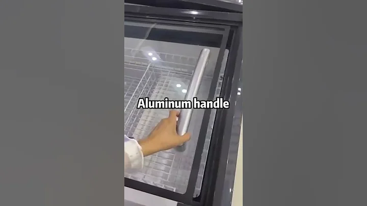 Combined island chest freezer with curved glass door