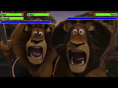 Madagascar: Escape 2 Africa (2008) Final Battle with healthbars