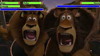 Madagascar: Escape 2 Africa (2008) Final Battle with healthbars