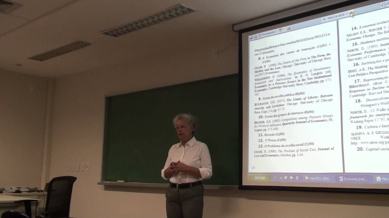Economia Institucional A01P04 - FEA USP 2015 - Profa. Dra. Basilia Maria Baptista Aguirre